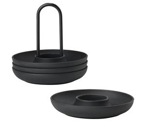 Zone - Hueveras Individuales con Soporte, Color Negro (332021)