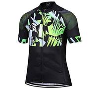 ZONE3 Cool-Tech - Maillot de Ciclismo de Malla para Hombre, Hombre, Color Verde/Negro/Blanco, tamaño Large