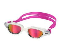 Gafas de natación Zone3 Venator-X blanco plateado con lentes espejadas rosa