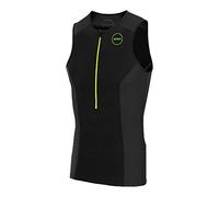 ZONE3 Men's Aquaflo Plus Camiseta, Hombre, Negro/Gris/Verde Neón, XL