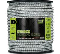 ZoneGuard Suministros Para El Cuidado De La Salud 6 mm Cuerda De Esgrima Trenzada Blanco Y Verde 200 M