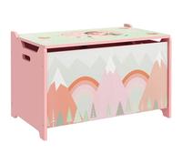 ZONEKIZ Cajas de Almacenamiento para Niños 3-8 Años 2 Asas 60x37x39 cm Rosa