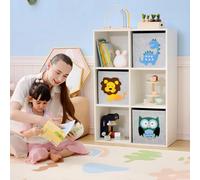ZONEKIZ Estantería para Juguetes con 6 Compartimientos 61,8x29,9x91,5 cm Blanco