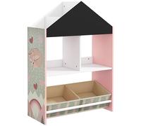 ZONEKIZ Estantería para Juguetes Pizarra Pintable 62,4x26,5x90 cm Rosa