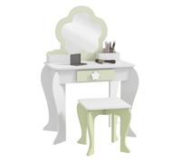 Homcom - Tocador infantil de madera con espejo