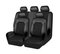 ZONEWD 9 Piezas Fundas Asientos Coche para Jeep Compass Latitude 2007-2019/Jeep Renegade 2015-2020 2021 2022 2023 2024, Juegos De Cubreasientos Delanteros Y Traseros Cuero Coche Accesorios,Black