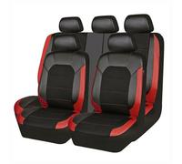 ZONEWD 9 Piezas Fundas Asientos Coche para Toyota Auris 2013 2014 2015 2016 2017 2018 5 Sitze, Juegos De Cubreasientos Delanteros Y Traseros Cuero Coche Accesorios,Red
