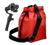 ZONEWD Funda para cámara, funda de piel de gran capacidad con correa ajustable, bolsa cruzada para la mayoría de cámaras, bolsa de hombro para fotógrafos, Trompeta: rojo grande, 1, Clásico