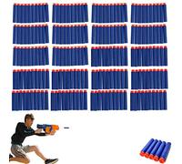 ZoneYan Dardos Espuma Recarga, 200pcs 7.2cm Balas Dardos, Recarga Balas, Espuma Suave Dardos, Recargado Ventosa Bullets, para N-Strike Elite Serie niños Juguete Pistola, Azul Oscuro