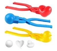 ZoneYan Juego de 3 pinzas grandes para bolas de nieve, prensa de bolas de nieve para niños, robusto fabricante de bolas de nieve, clip para bolas de nieve, no más manos frías, fácil manejo para una