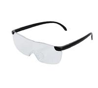 Zonfer 1pc Lupas De Cristal 160%, Lectores De Manos Libres Negros Glassed - Ideal para Trabajo Meticuloso, Letras Minúsculas