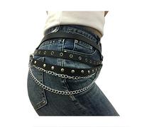 Zonfer Cadenas Cuerpo De La Cintura De Las Mujeres Cadena De La Cintura del Arnés Liga Cinturón con Hebilla Punky Gótico para La Señora