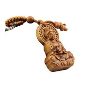 Zonfer Tallado En Madera De Budismo Chino Colgante, Guan Yin Kwan Estatua De Buda Colgante Llavero