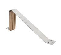 Zonizforceal 11 Pasos de mástil de Teca de 1/4 x 5-1/8 Pulgadas, Paso de mástil de Acero Inoxidable de Grado Marino 304 para Barcos, Yates y veleros, Paso de embarque de Teca con Ranura
