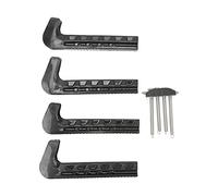 Zonizforceal 2 Pares de Protectores para Patines, Cubiertas Ajustables para Cuchillas de Patinaje sobre Hielo, Protector de Cuchilla de patín de Hockey de Silicona con Resorte para Patines de (Negra)