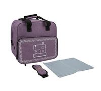 Zonizforceal Bolsa para máquina de Coser, Estuche de Transporte para máquina de Coser de Gran Capacidad con múltiples Bolsillos, Bolsa de Almacenamiento Resistente de Tela Oxford con Correa (Púrpura)