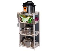 Zonizforceal Carrito de Almacenamiento de Cocina de plástico, estanterías multiplataforma Independientes para ollas y sartenes, Carro móvil ergonómico con Amplio Espacio para cocinas pequeñas