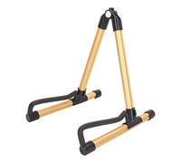 Zonizforceal Foldable Guitar Stand, Metal Folding Instrument Stand for Acoustic Electric Bass Ukulele, A - Frame Design with Adjustable Height, Compact Storage for Musicians & Studios (Oro)