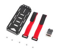 Zonizforceal Placa de Montaje de batería de Fibra de Carbono con probador de Electricidad para Coche Crawler RC Axial SCX10 1/10, Accesorio RC Duradero y ecológico con monitoreo de Voltaje y