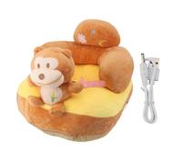 Zonizforceal Silla de Aprendizaje para Que el bebé se Siente, Asiento de Apoyo en el Suelo para niños pequeños, con Forma de Animal de Dibujos Animados, Suave y tierno, con ángulo Ajustable y (Mona)
