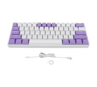 Zonizforceal Teclado mecánico de 61 Teclas con interruptores Azules, Teclado Compacto del 60% con conexión USB-C y retroiluminación RGB, Teclas Totalmente Intercambiables sin conflictos, Ideal