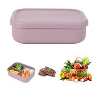 ZONJIE Fiambrera de silicona para adultos, para héroes escolares, fiambreras, cajas Bento, irrompibles y a prueba de fugas, reutilizable, apta para lavavajillas y microondas, 800 ml (rosa)