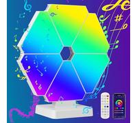 ZONJIE Triangulares Smart Luz LED, 6 unidades RGB Lámparas LED con Varios Modos Dinámicos y Modos de Sincronización de Música, Lámpara Gaming, Luz de ambiente para Habitación