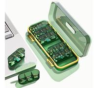 Zonlong Dispensadores semanales de píldoras/organizador, 3 veces al día, pastillero de 7 días, compartimentos grandes, estuche de viaje a prueba de humedad para pastillas de aceite de pescado y
