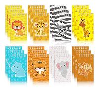 Zonon 24 Mini Cuadernos de Animales de Selva Bosque Relleno para Bolsas de Regalo de Fiesta de Cumpleaños Temática Tropical Animal Rellenos de Piñata Suministros de Aula para Baby Shower Cumpleaños