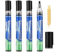 Zonon Rotulador de pared para lechada, marcadores de pintura para azulejos, reparación de lechada, bolígrafo sellador para baños, cocina, porche, patio (4, negro)