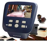 zonoz FS-Five - Escáner digital de película y diapositivas - Convierte negativos de película Super 8 de 35 mm, 126, 110 y diapositivas a JPEG - Incluye LCD grande brillante de 5 pulgadas y adaptadores