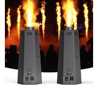 ZonQoonz Lanzallamas, 2 unidades, 150 W, proyector de llama con controlador DMX, Dj Jet Flame Machine para conciertos, espectáculos, fiestas, Halloween, Navidad, eventos deportivos