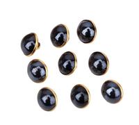 ZONSHJDKR Botones para Ropa 50 Botones de Metal 10 mm, Perla for Ropa, Costura, Bricolaje, decoración, Accesorios, Color Rosa(Black)