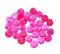 ZONSHJDKR Botones para Ropa 50 Botones de Resina Transparente 12 mm for Coser, álbumes Recortes, Accesorios Bricolaje, Color Rojo(Rose)