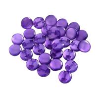 ZONSHJDKR Botones para Ropa 50 Botones de Resina Transparente 12 mm for Coser, álbumes Recortes, Accesorios Bricolaje, Color Rojo(Purple)