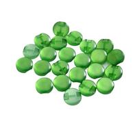 ZONSHJDKR Botones para Ropa 50 Botones de Resina Transparente 12 mm for Coser, álbumes Recortes, Accesorios Bricolaje, Color Rojo(Green)