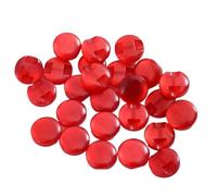 ZONSHJDKR Botones para Ropa 50 Botones de Resina Transparente 12 mm for Coser, álbumes Recortes, Accesorios Bricolaje, Color Rojo(Red)