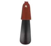 ZONSHJDKR Calzador, Mini Calzador de 6,7 Pulgadas, Acero Inoxidable, Mango Corto Cuero, Cuchara for Zapatos, ayudante Viaje for Personas Mayores, Hombres, Mujeres y niños(Brown)
