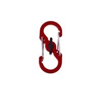 ZONSHJDKR Clips de Cremallera antirrobo 50 Uds mosquetón Camping con Cerradura Tipo S Mini Llavero Gancho(Red Black Buckle)