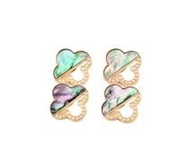 ZONSHJDKR Diamante de imitación Botones de Perla artesanales, Botones for Coser, 6 Piezas Concha Metal con decoración Diamantes imitación Dorados for Ropa, Abrigo, cárdigan, suéter, Costura(B,23MM)