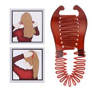 Zonster Bandas Nueva Mujer ni?as elásticos trenzadora del Pelo Escorpión Tipo Herramienta de sujeción del Pelo Cola de Caballo de Goma Accesorios para el Cabello Rojo marrón