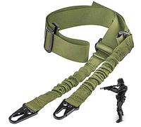 ZONSUSE 2 Punto Cabestrillo Eslinga de Arma táctica buttstock Sling Correa de sujeción Gunstock Eslinga de Airsoft Correa del Rifle Eslinga de Escopeta Rifle Sling Portafusiles para Pistola (Verde)