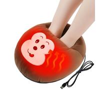 ZONSUSE Calentador de pies Estilo Mono, Calentador Pies Eléctrico 5V 2A, Bolsillo para Pies con Calefacción Suave, Plug and Play, para Hogar y Oficina, Regalo Divertido para Niños, Familiares (Mono)