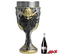 ZONSUSE Copa de Vino Vikinga, Cáliz de Hacha Vikinga, Cáliz Gótico, Copa de Vino Leyendas Nórdicas, Regalo para Hombres y Coleccionistas, Decoración de Fiesta Medieval 200ml (Hacha)