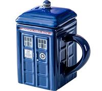 ZONSUSE Doctor Who Tardis Taza con tapa,Tazas Cafe Originales, Tazas Desayuno Bonitas, Taza de Café 3D en Forma de Tardis, Gran Regalo para los Fans de Hermano, Papá y Doctor Who, 450ML (Estilo D1)