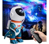 ZONSUSE Proyector Estrellas Dinosaurio Astronauta, Proyector Galaxy con 8 Modos, Rotación 360°, Luz Nocturna Infantil Temporizador y Control Remoto, Decoración Habitación, Regalo para Niños (Azul)