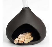 ZONSUSE Quemador Palo Santo Cúpula de Arcilla Púrpura, Porta Salvia Estilo Hecho a Mano, Quemador de Incienso Creativo, Idea de Regalo Aromaterapia, Yoga y Decoración Hogar (Cúpula Clásica)