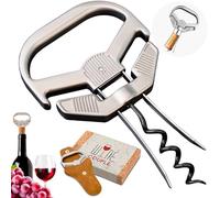ZONSUSE Sacacorchos de Vino Viejo,Ah So Abridor da Vino Envejecido,Sacacorchos láminas para Corchos Frágiles de Botellas de Vino,regalos originales para Coleccionista Amante del Vino (Clásico)