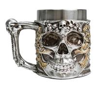 ZONSUSE Taza de Calavera Gótica, Taza de Café Medieval Calaveras, Jarra de Cerveza con Cráneo 3D, Regalos Originales para Muje Hombre, Cumpleaños, Navidad, Halloween, Bar, Fiesta 600ml(Calavera 3D)