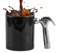 ZONSUSE Taza Divertida de Herramientas, Taza de Café Original con Mango Tipo Martillo, Mug Creativa de Cerámica para Oficina, Regalo para Hombre, Papá, Novio 350 ml (Martillo de Plata)
